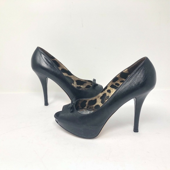 Dolce & Gabbana Heel Leather Pump Bow Black - Picture 2 of 8